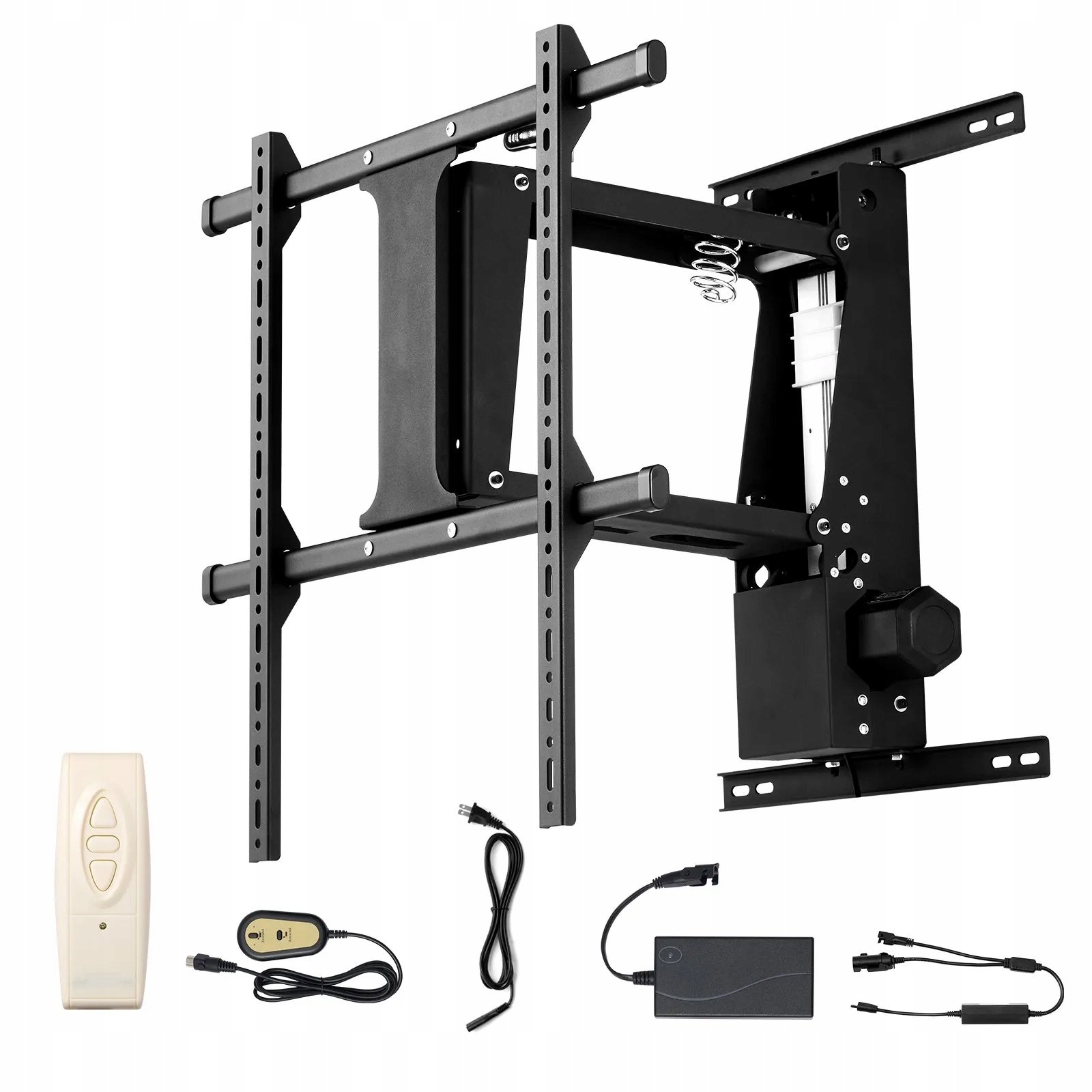 Elektrický stropní Tv držák 32-65" 40 kg nastavitelný, motorizovaný, flip-down