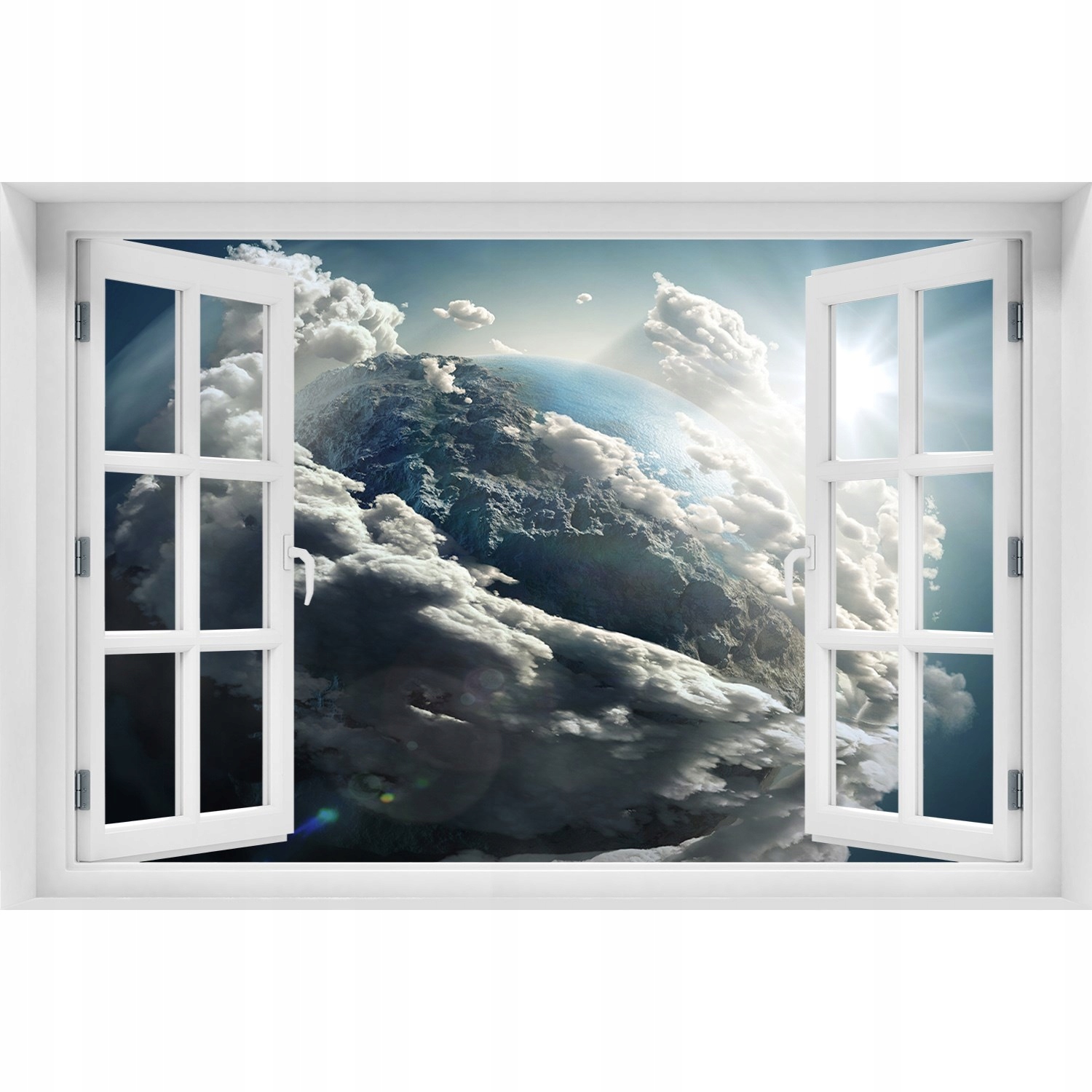 

3D Okno Naklejka na ścianę Planeta Ziemia 90x60