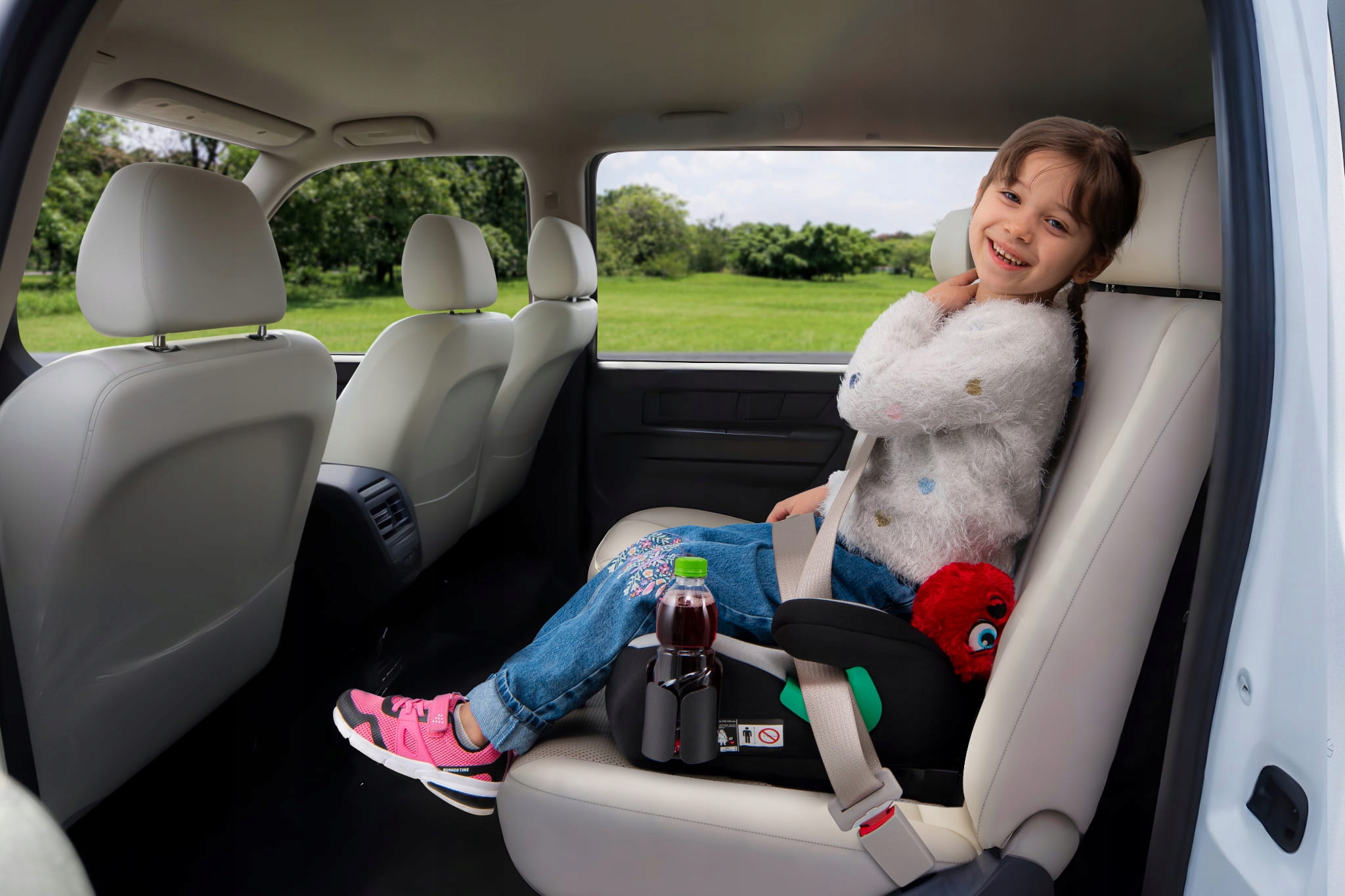 FOTELIK SAMOCHODOWY PODKŁADKA SIEDZISKO CZARNO-SZARY R129 125-150 CM Marka Little Rider