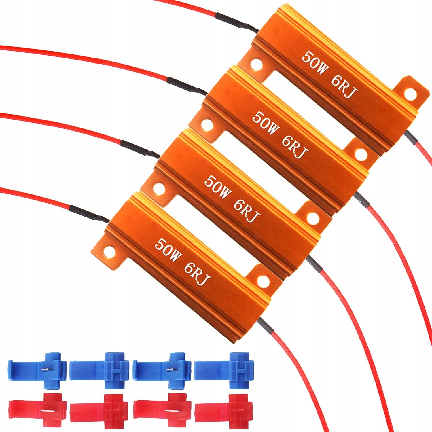 4x Rezystor Led 50W 6Ohm Canbus Dekoder Filtr Opornik Błąd Spalonej Żarówki