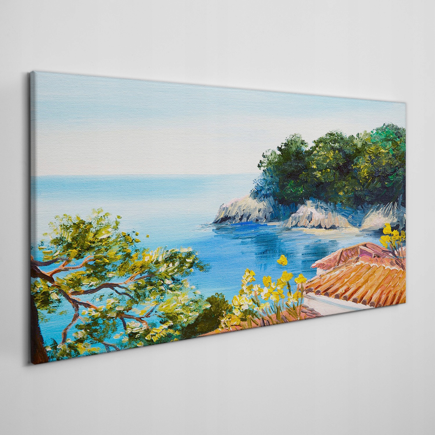 

Obraz na ramie płótno Drzewa morze niebo 140x70 cm