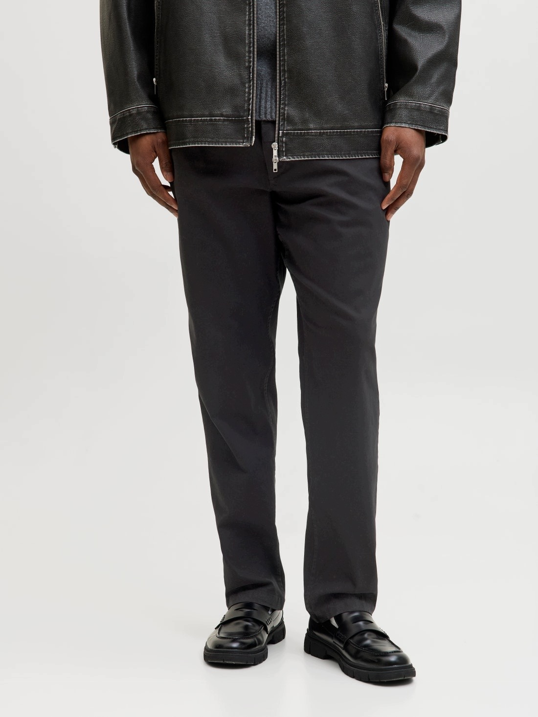 Jack&jones Plus Size Pánské Chinos Kalhoty Černé 48/32 7FA