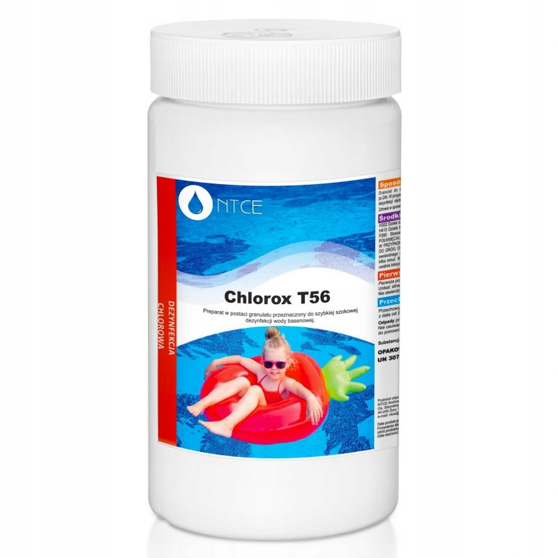 

Ntce Chlorox T56 granulat Szok Chlor Do Basenu 1KG