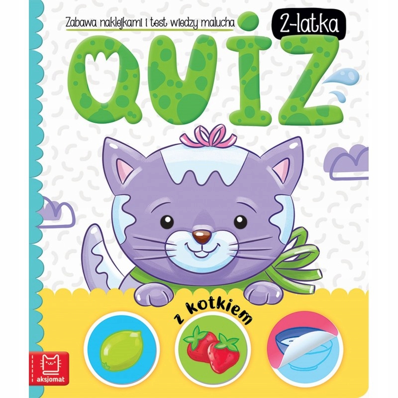 

Quiz 2-latka z kotkiem Zabawa naklejkami 2+