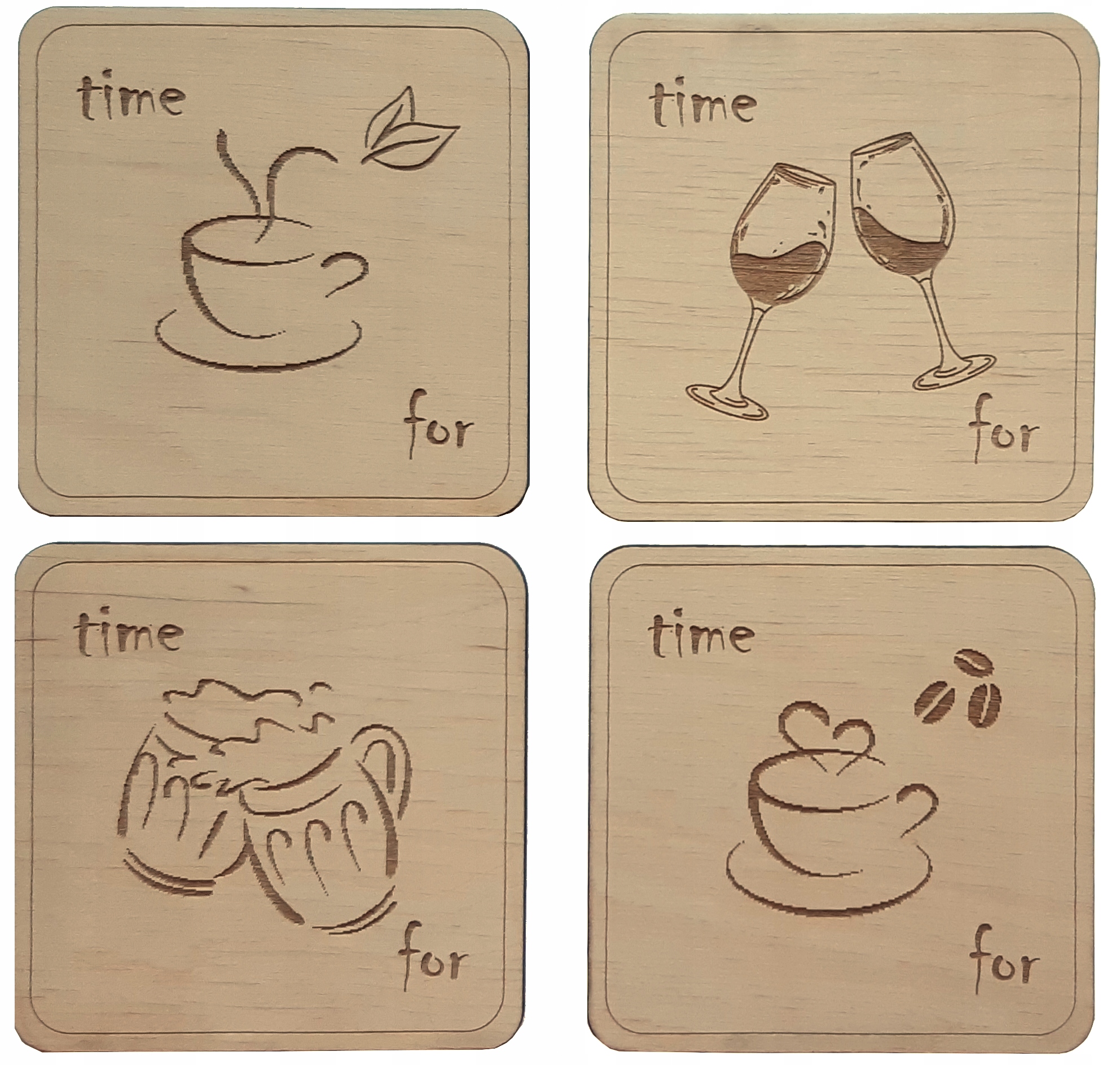 

Podkładka Pod Kubek 4 szt Na Różne Okazje Wzory