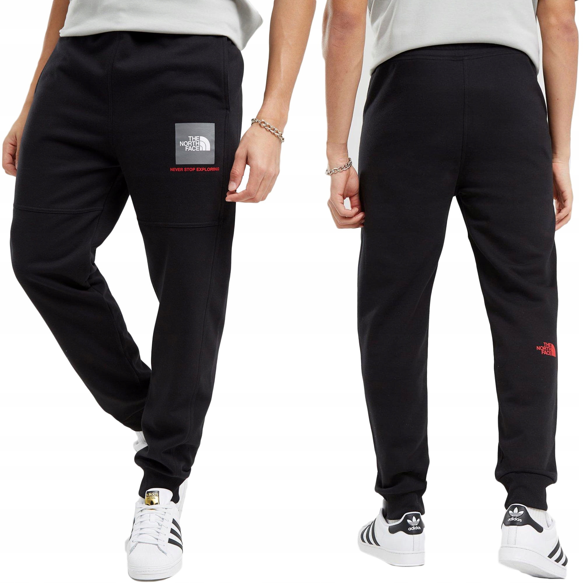 The North Face spodnie dresowe męskie bawełniane joggery czarne sportowe