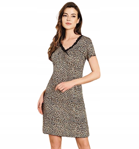 Košile Panterka Viskóza S Černou Krajkou XXL