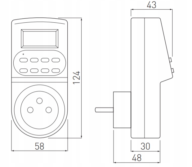 Programator czasowy elektroniczny tygodniowy timer Kod producenta DT03