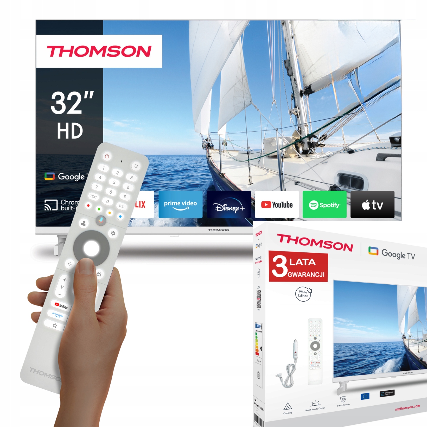 Telewizor 32" Thomson 32HG2S14W Smart Tv Google Hd Ready Wifi Hdmi DVB-T2