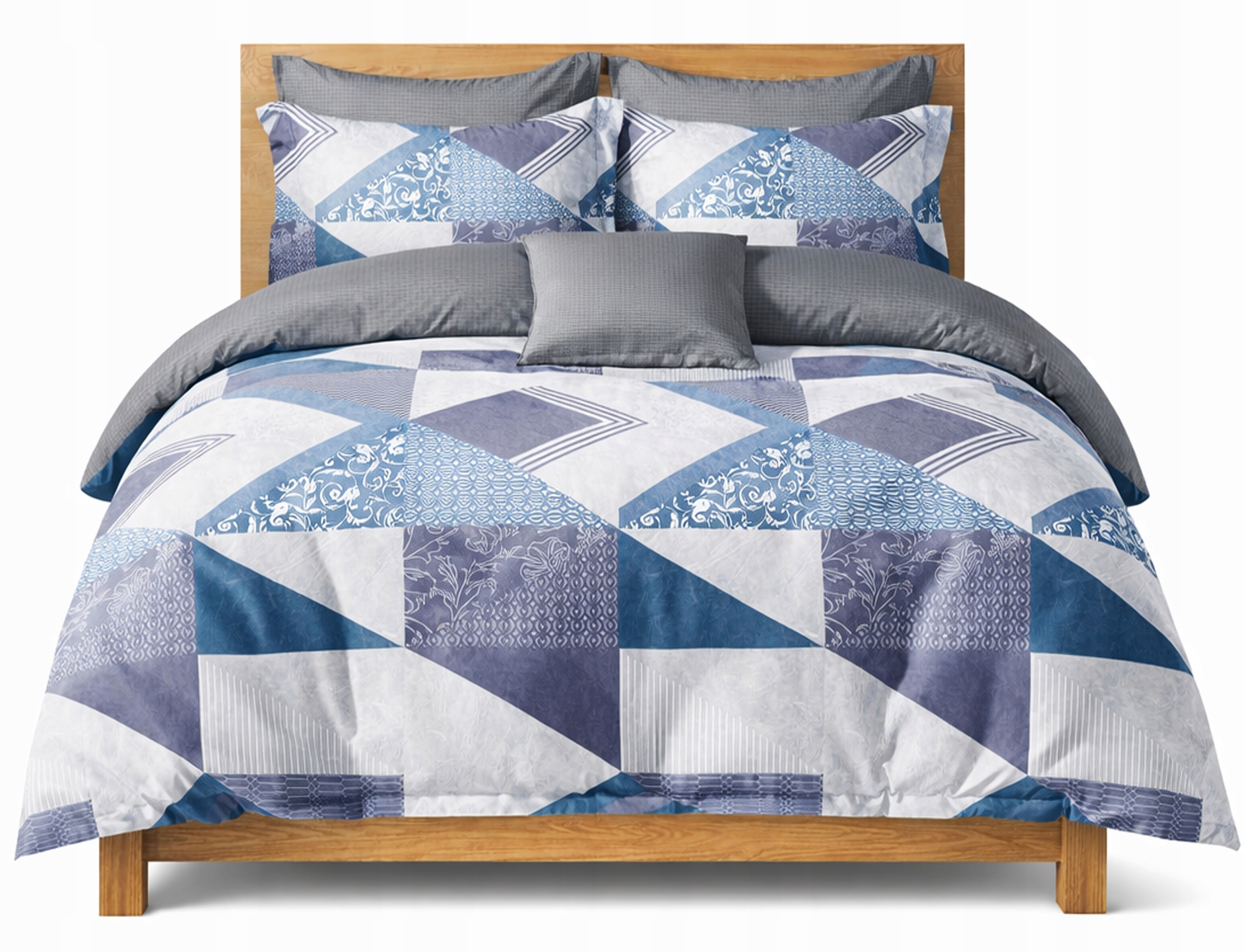 Flanela teplé povlečení 200x220 2 povlaky na zip, geometrické, květiny