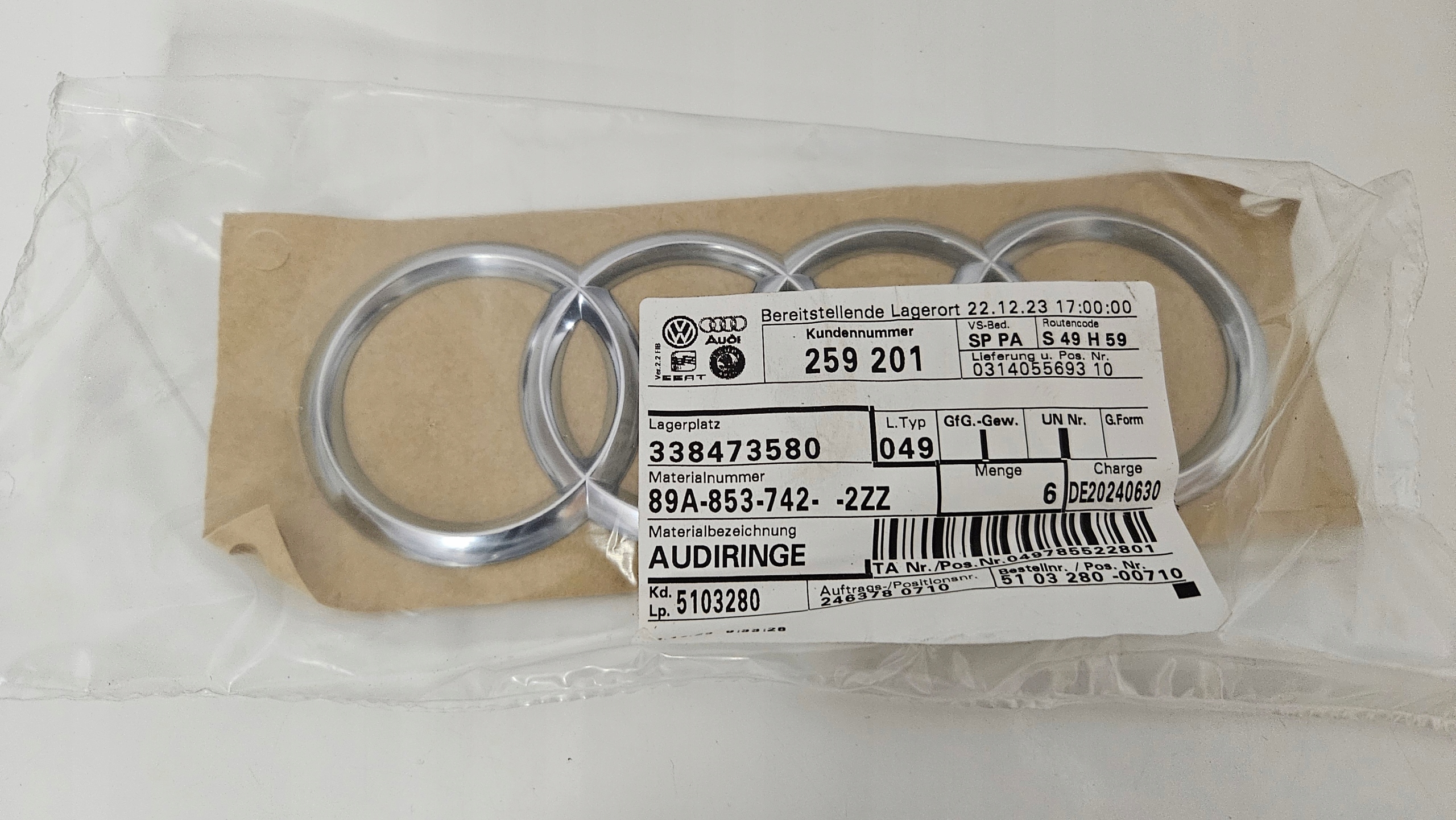 Audi Q4 E-tron Znak Emblém Logo Klapky 89A853742 2ZZ