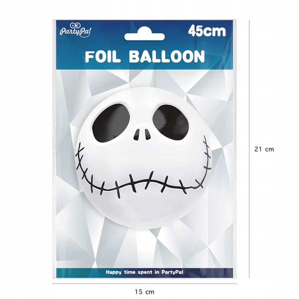 

Balon Foliowy Czaszka Biała Halloween 45 CM