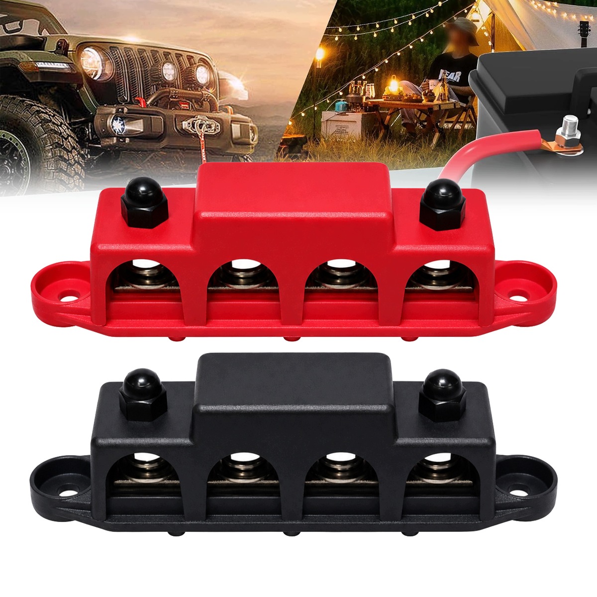 2X 250A Blok Dystrybucji Zasilania Szyna Zbiorcza M8 Listwa Masy Busbar
