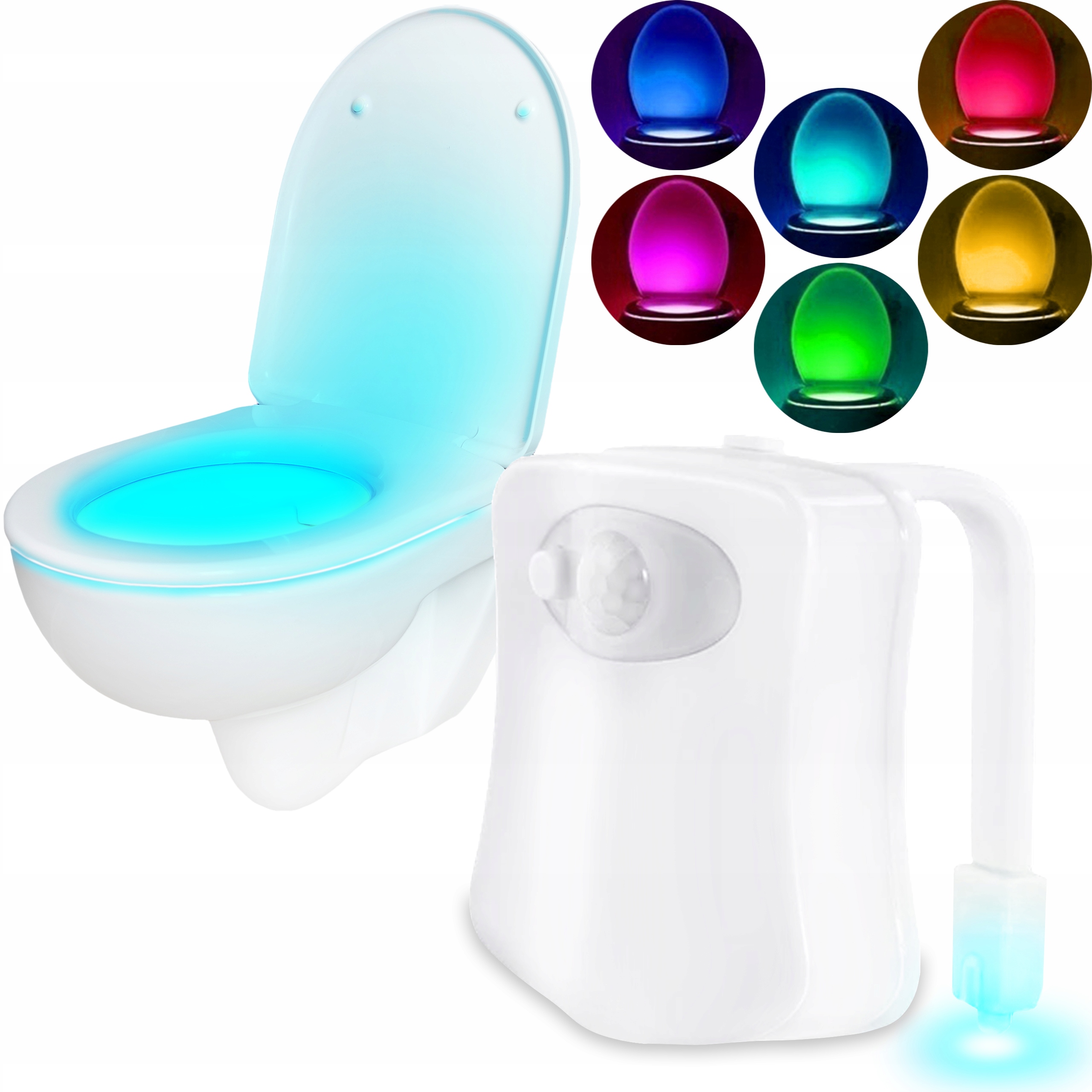 LAMPKA LED DO WC TOALETY CZUJNIK RUCHU i ŚWIATŁA