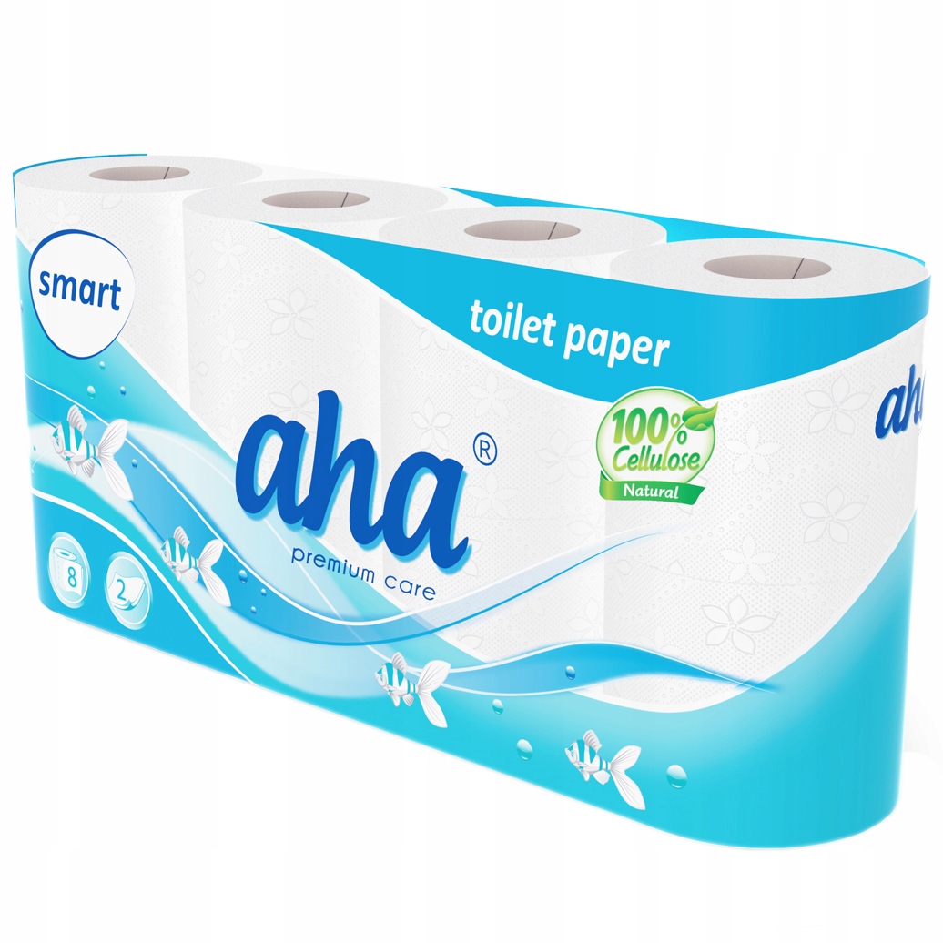 

Papier Toaletowy Biały Aha Premium Care 8 Rolek