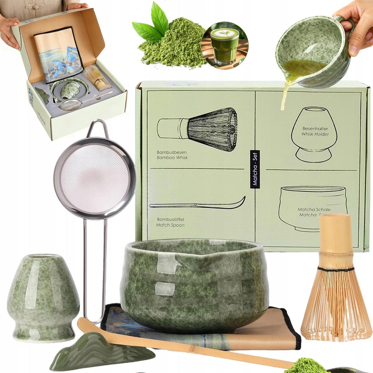 Levně Sada Matcha 7 Ks: Ideální sada pro začínající milovníky matchy