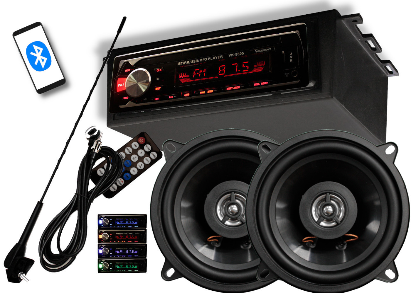 Bluetooth autorádio Usb Sd Aux MP3 Antena