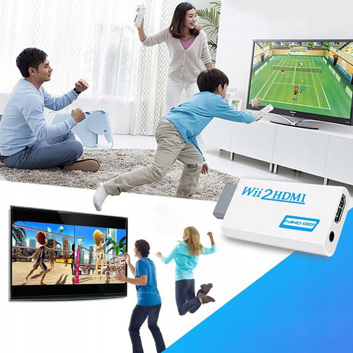 ADAPTER PRZEJŚCIÓWKA KONWERTER NINTENDO Wii DO HDMI 1080p FULL HD Stan opakowania oryginalne