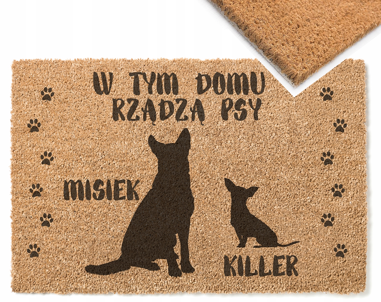 

wycieraczka W tym domu rządzą psy imiona