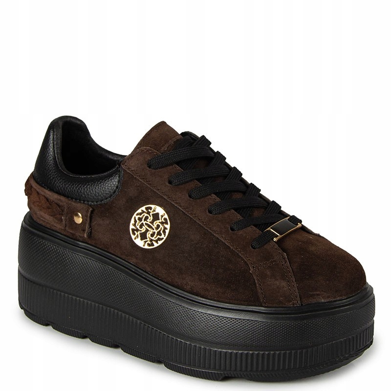 S.barski LR61-7094 Hnědé Kožené Tenisky 38