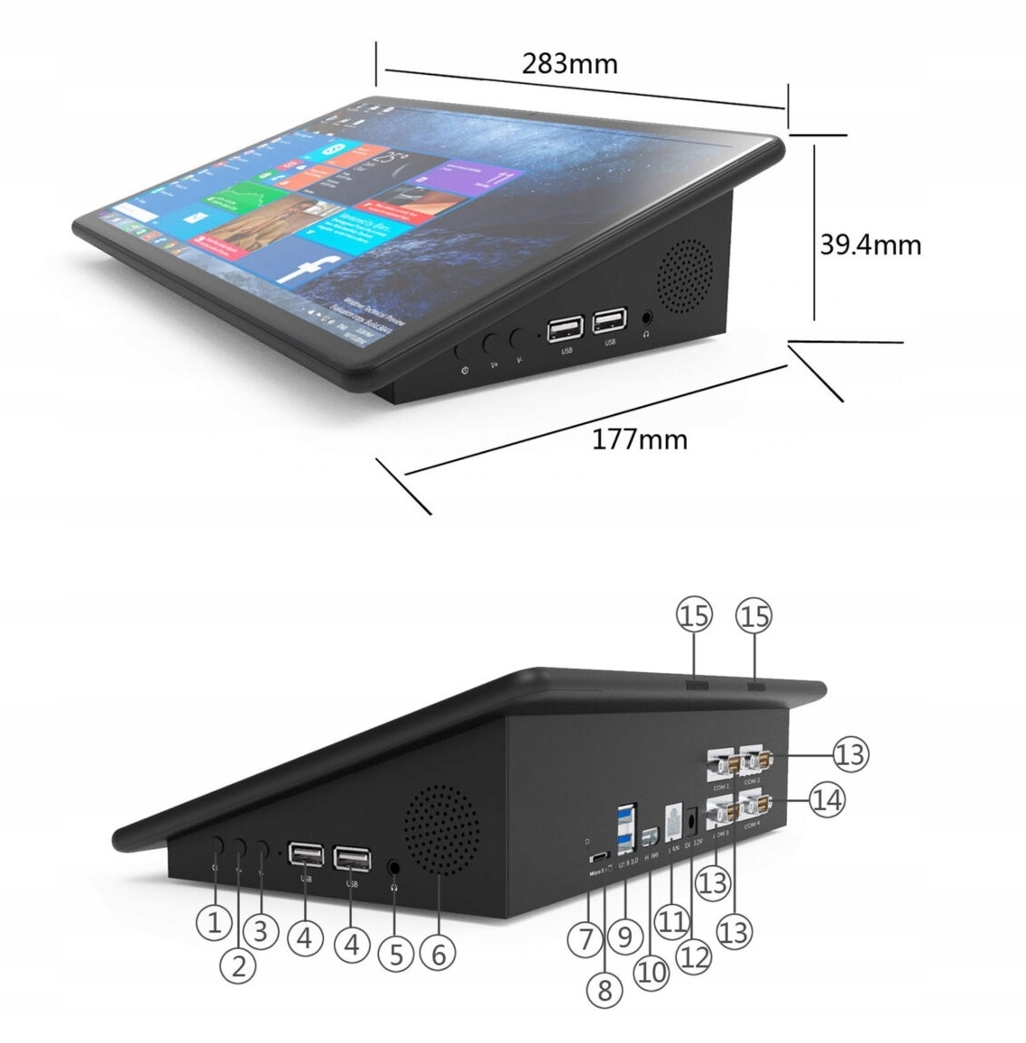 AIO Chipol F11J J3355 4/64GB RS232+RS485 Win10 P Model F11J