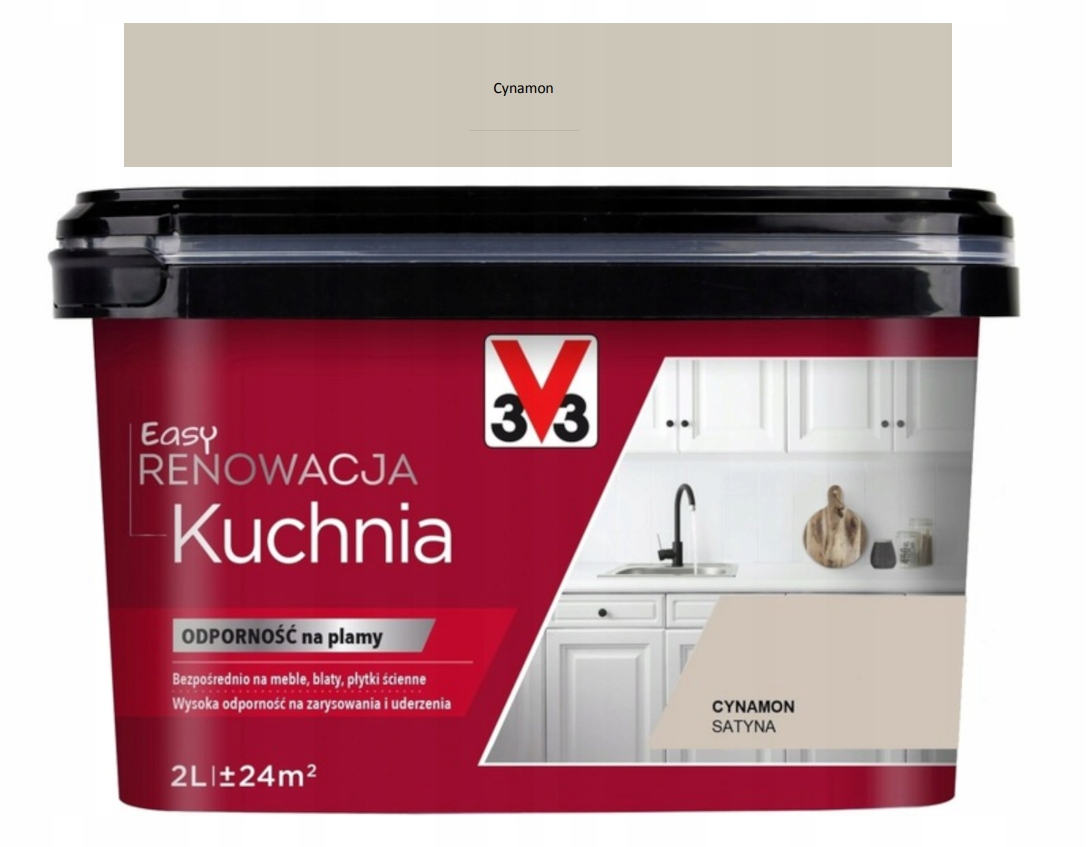 Easy Renowacja farba do kuchni odporna na plamy Cynamon 2L V33
