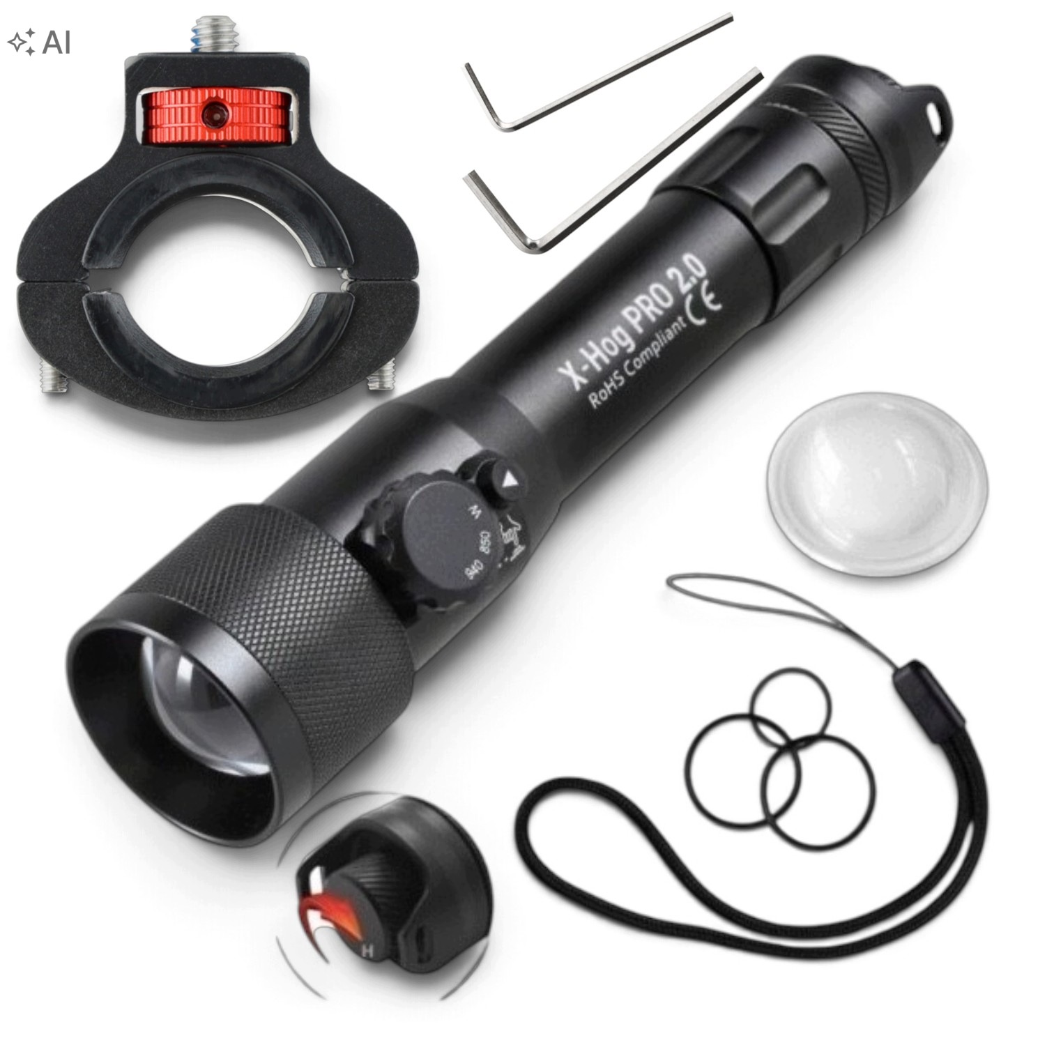 Montážní držák 1" pro Iluminátor X-hog Pro v2 3v1 Set Pro Dalekohled Habrok