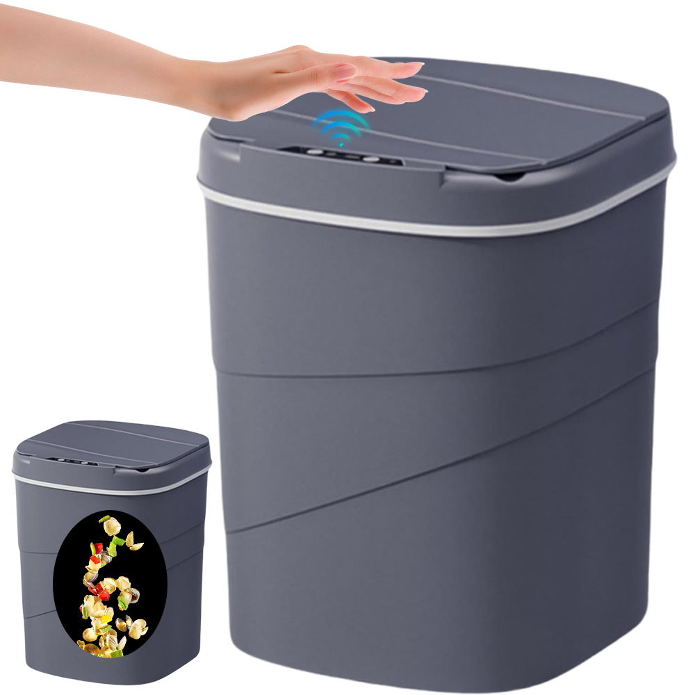 Moderní Bezdotykový Koš Smart 17 L Napájený Bateriemi Do Kuchyně Kanceláře