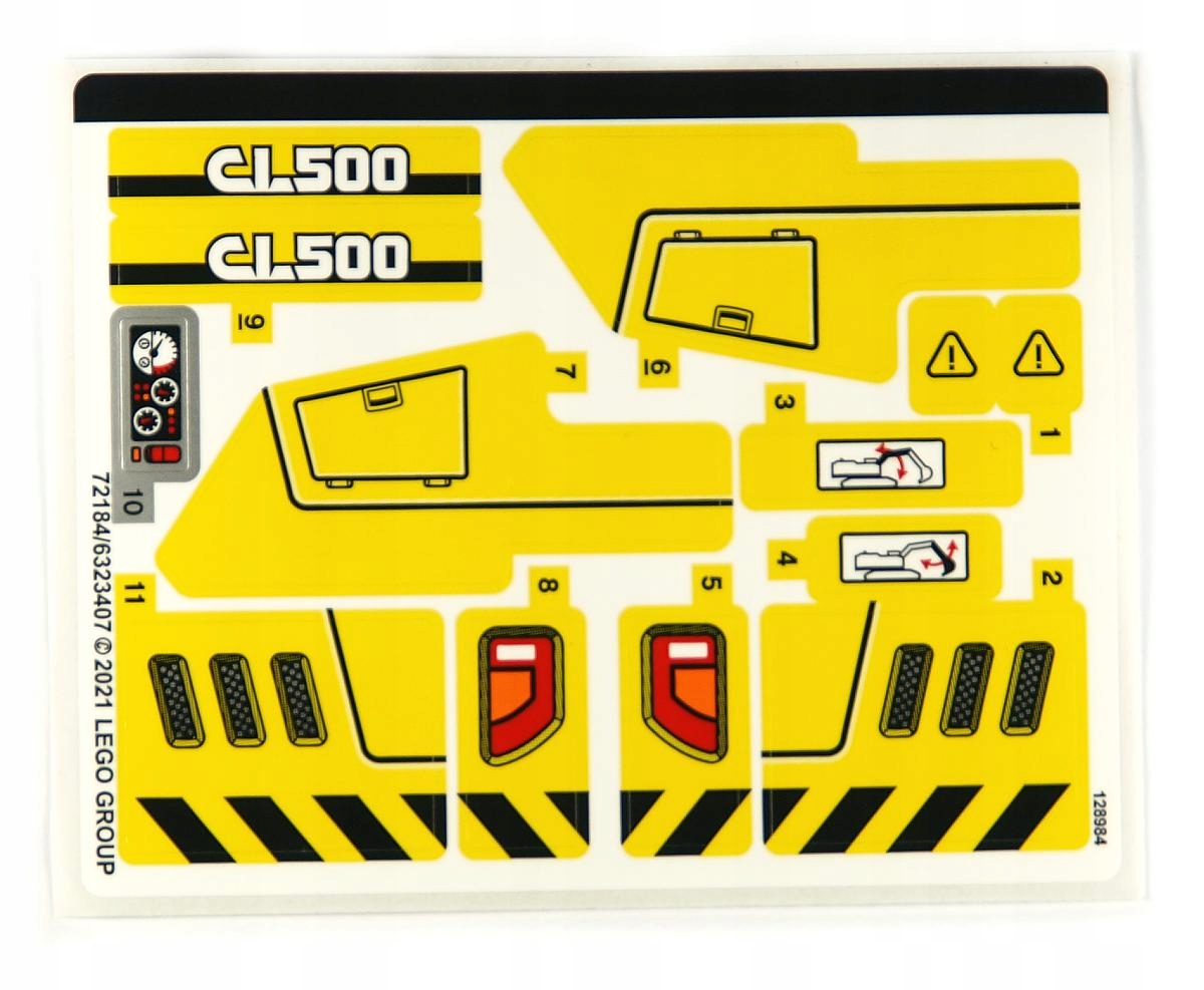 

Naklejki Wytrzymała Koparka Lego Technic #42121