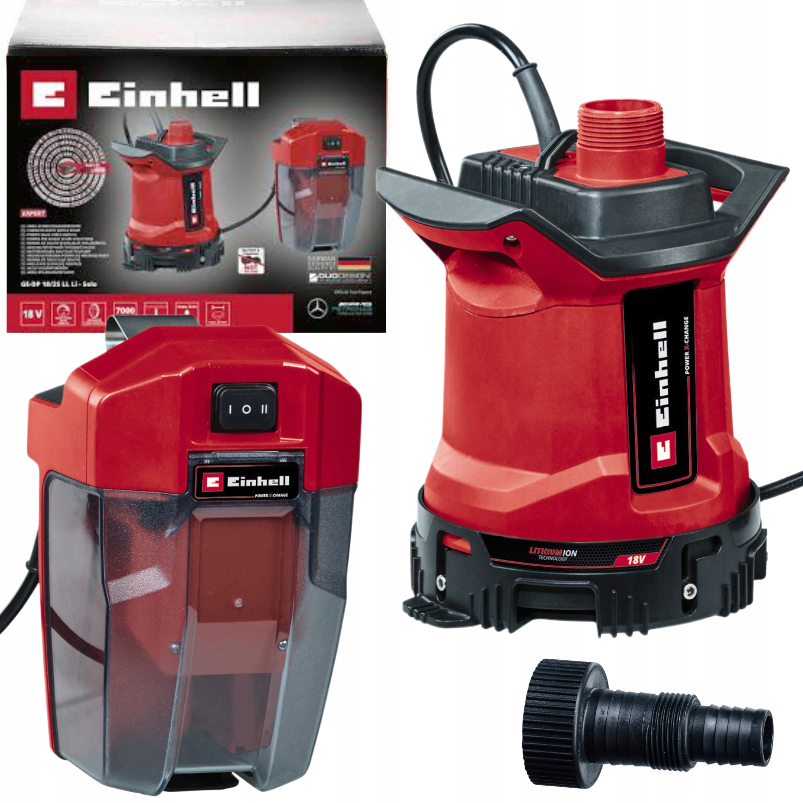 Einhell Ponorná Pumpa Na Špinavú Vodu 18 V 7000 L/h Ge-sp 18/25 LL Li Solo