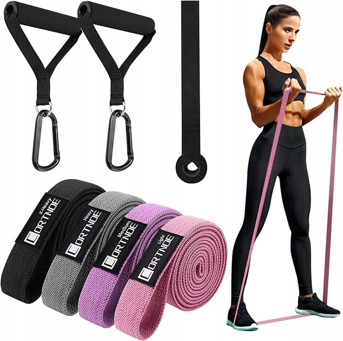 Zestaw 4 Wytrzymałych Gum Taśm Oporowych Do Ćwiczeń Fitness Cortnoe