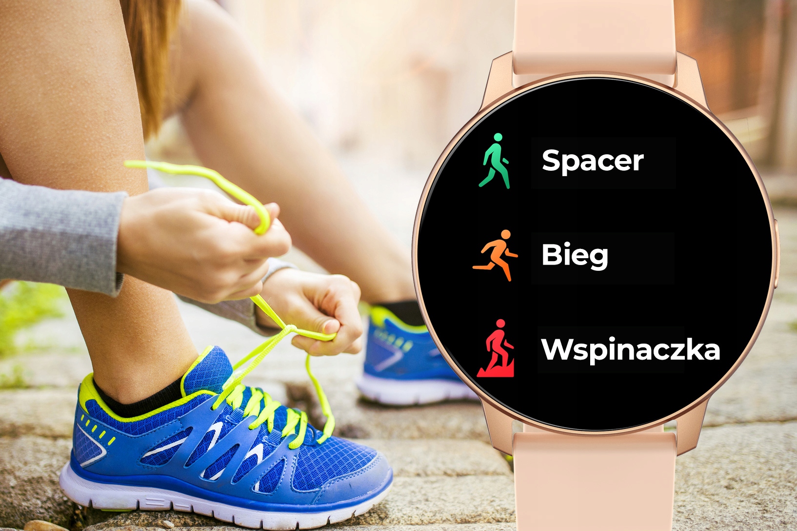 SMARTWATCH ZEGAREK DAMSKI POLSKIE MENU ROZMOWY SPORT PULS 2 PASKI AMOLED Kompatybilność systemowa Android iOS