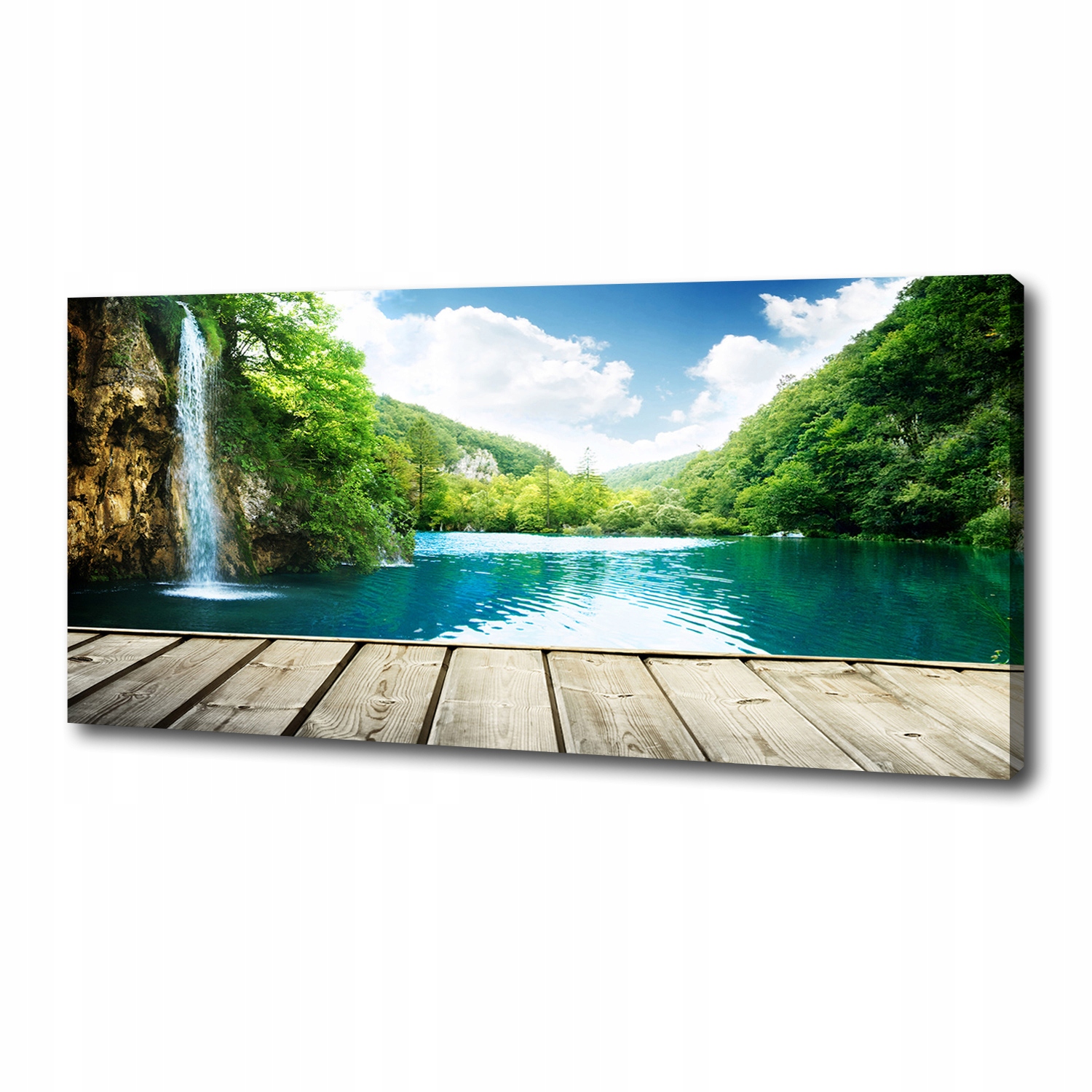 

Foto obraz na płótnie Wodospad w lesie 125x50 cm