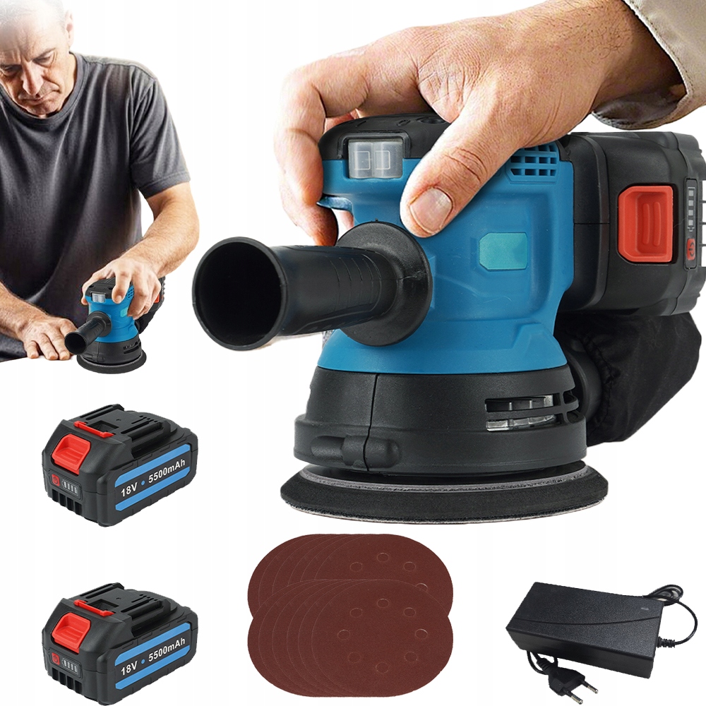 Úhlová Bruska Akumulátorová bezkartáčová Mini Leštička 2x Aku Regulace