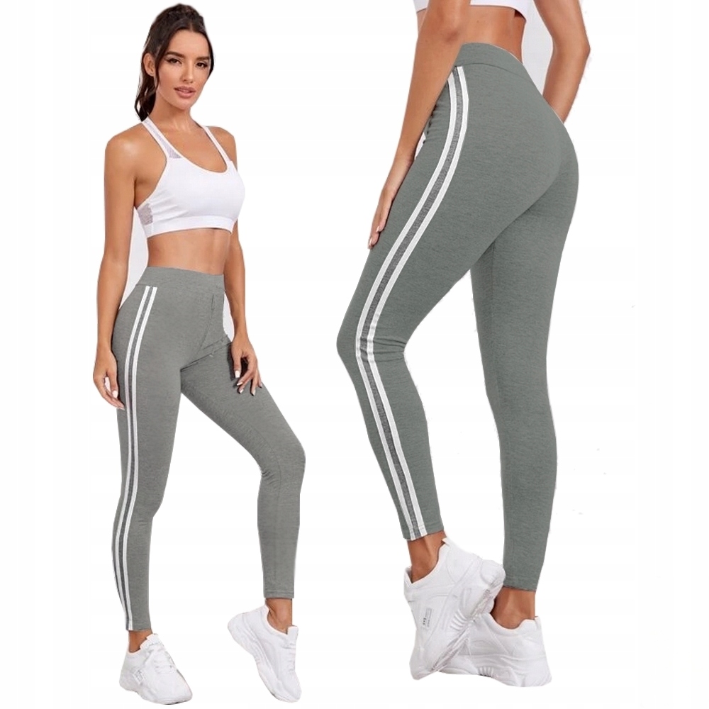 

Leginsy Pasy Bambusowe Sportowe Z Lampasami #2XL P