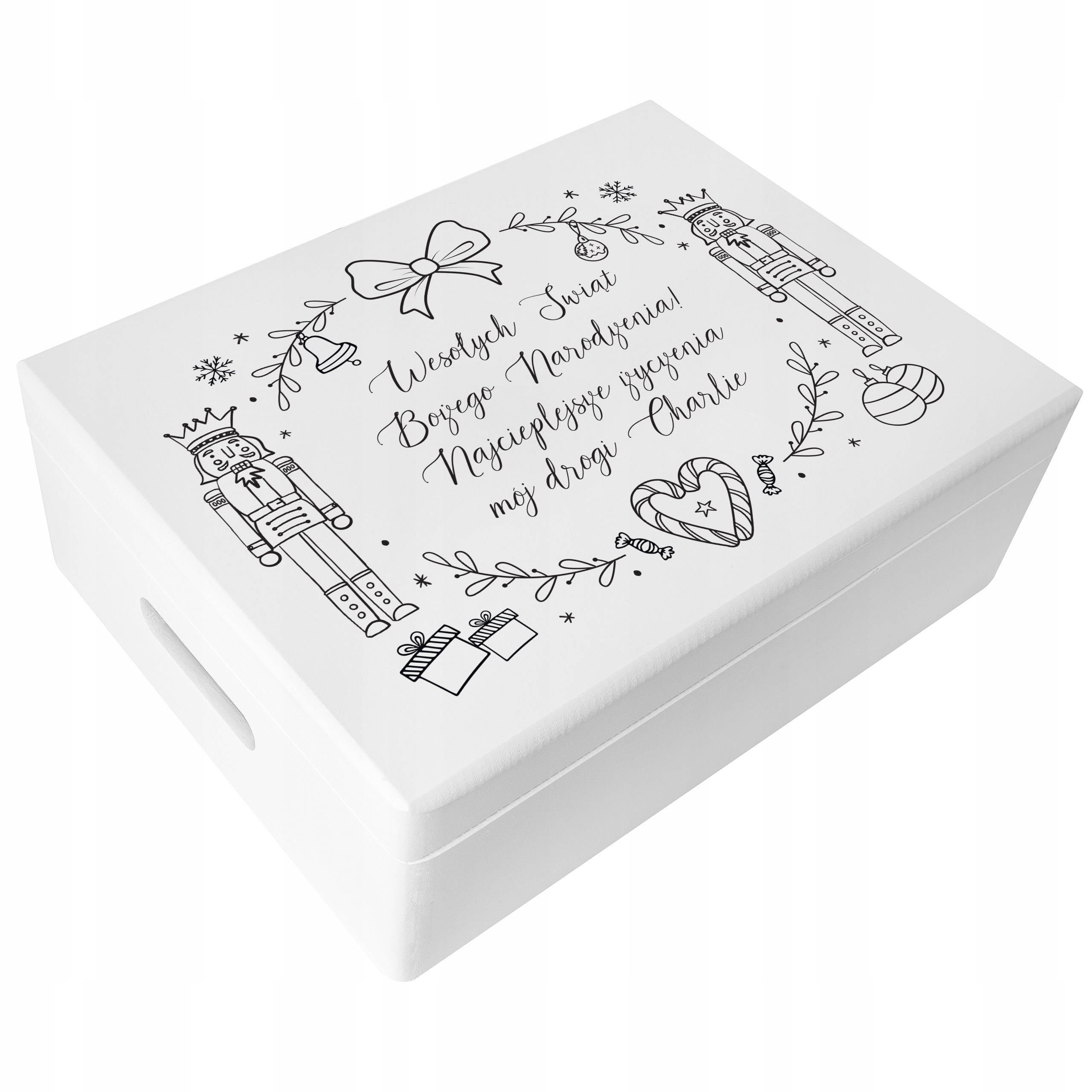 Krabička s personalizovanými přáními k Vánocům 40x30x14 cm