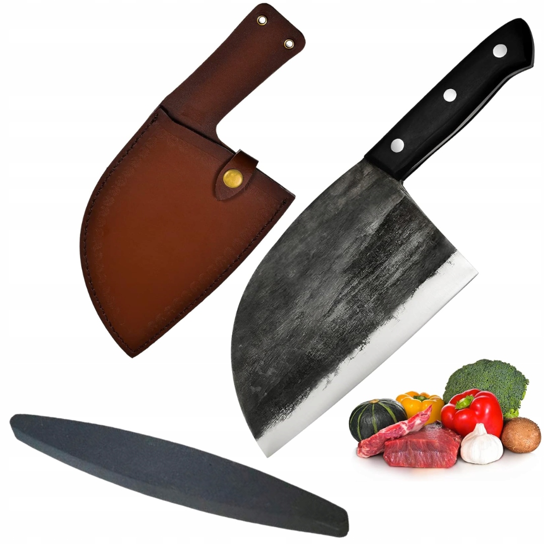 TASAK JAPOŃSKI PROFESJONALNY NÓŻ KUCHENNY SZEFA NÓŻ RZEŹNICKI 30CM +KAMIEŃ