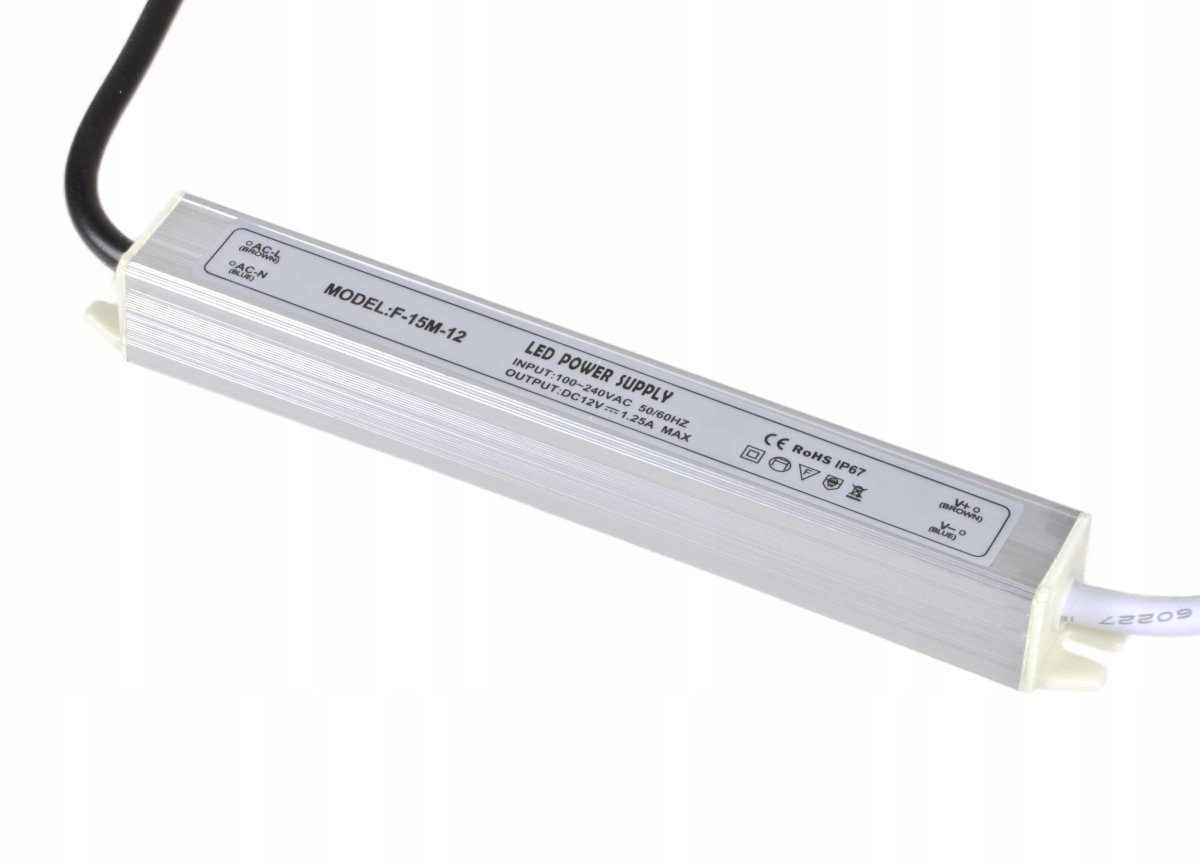 

Zasilacz 15W 12V Wodoodporny Brillo