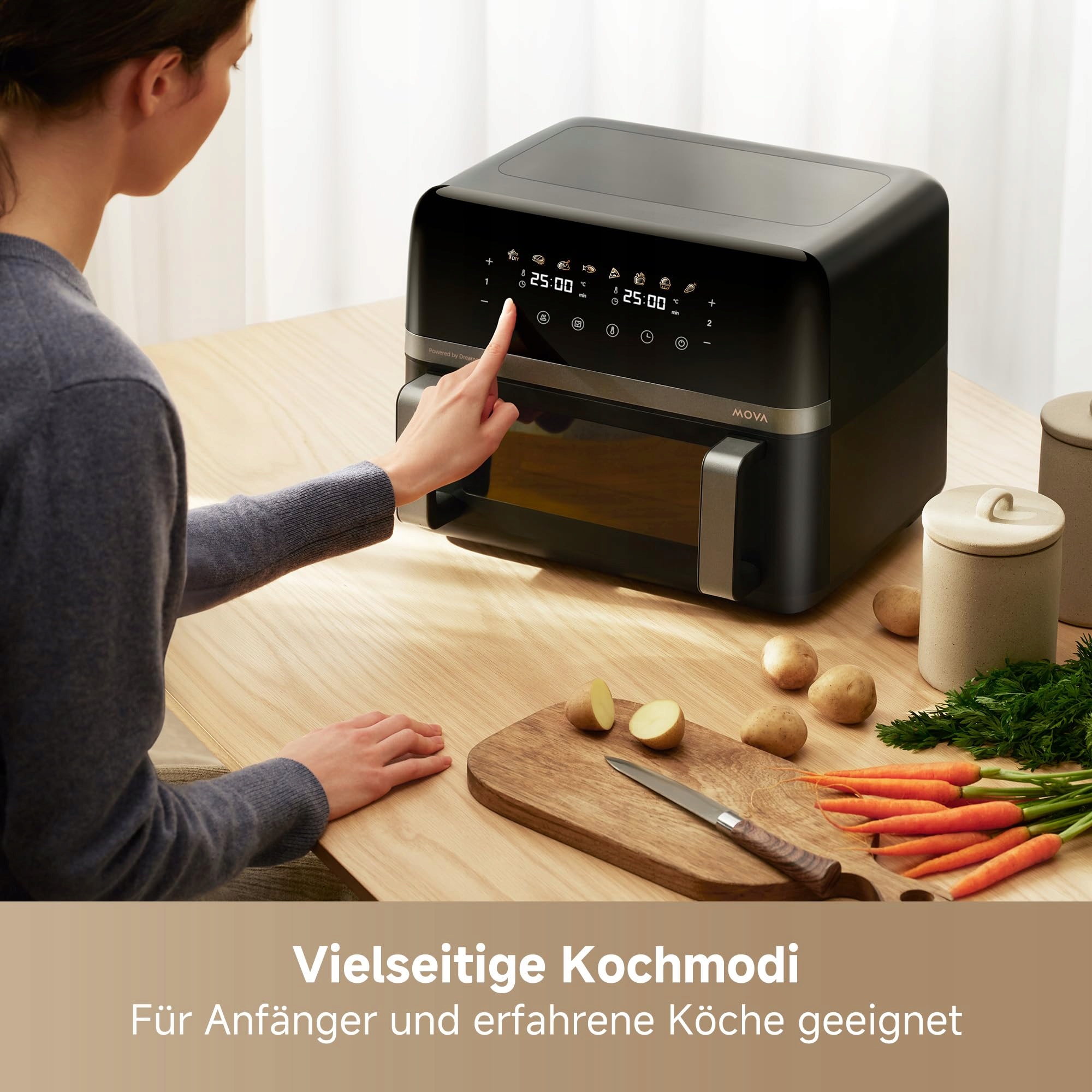 MOVAAEROCHEF FD20 Pro Frytkownica Beztłuszczowa 9L 2700W Termoobieg 40-230C — miniatura 7