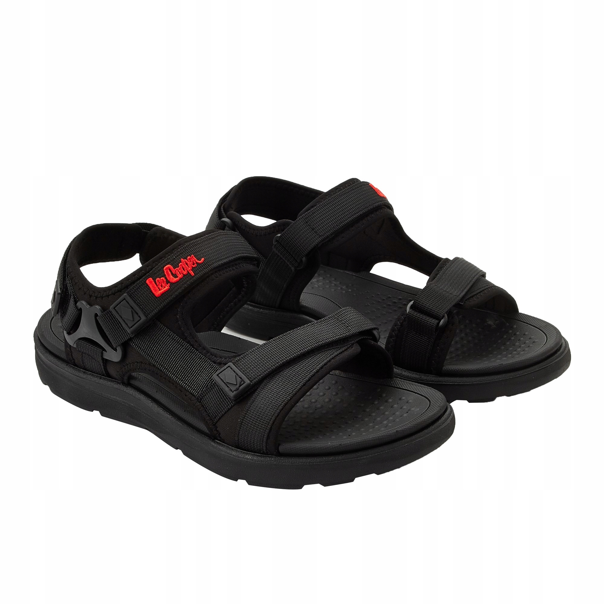 Pánské sandály Lee Cooper vel. 46 na suchý zip na léto, černé, lehké