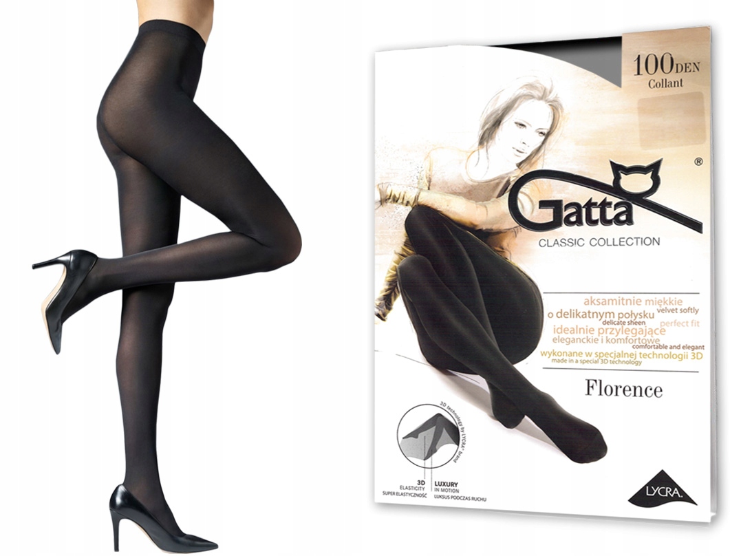 

- rajstopy 3D 100 Den Gatta Florence , nero 3 - M