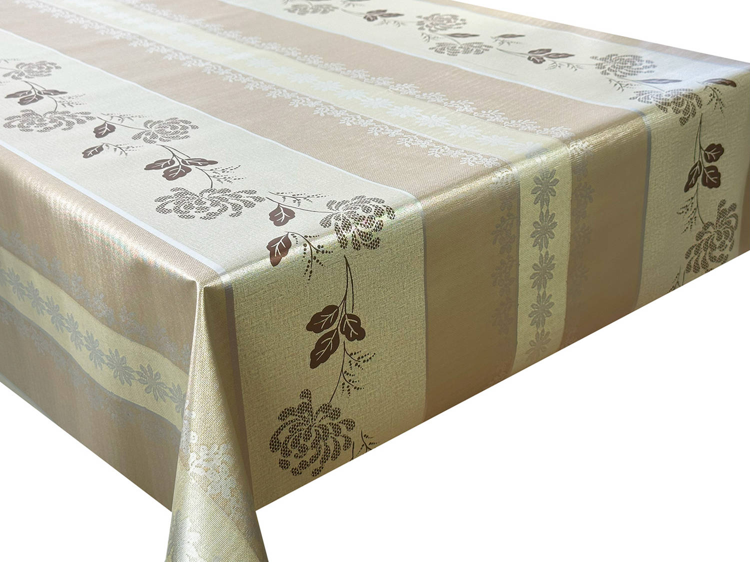 Cerata Obrus Na Wymiar Złoty Kwiaty 10x137 cm