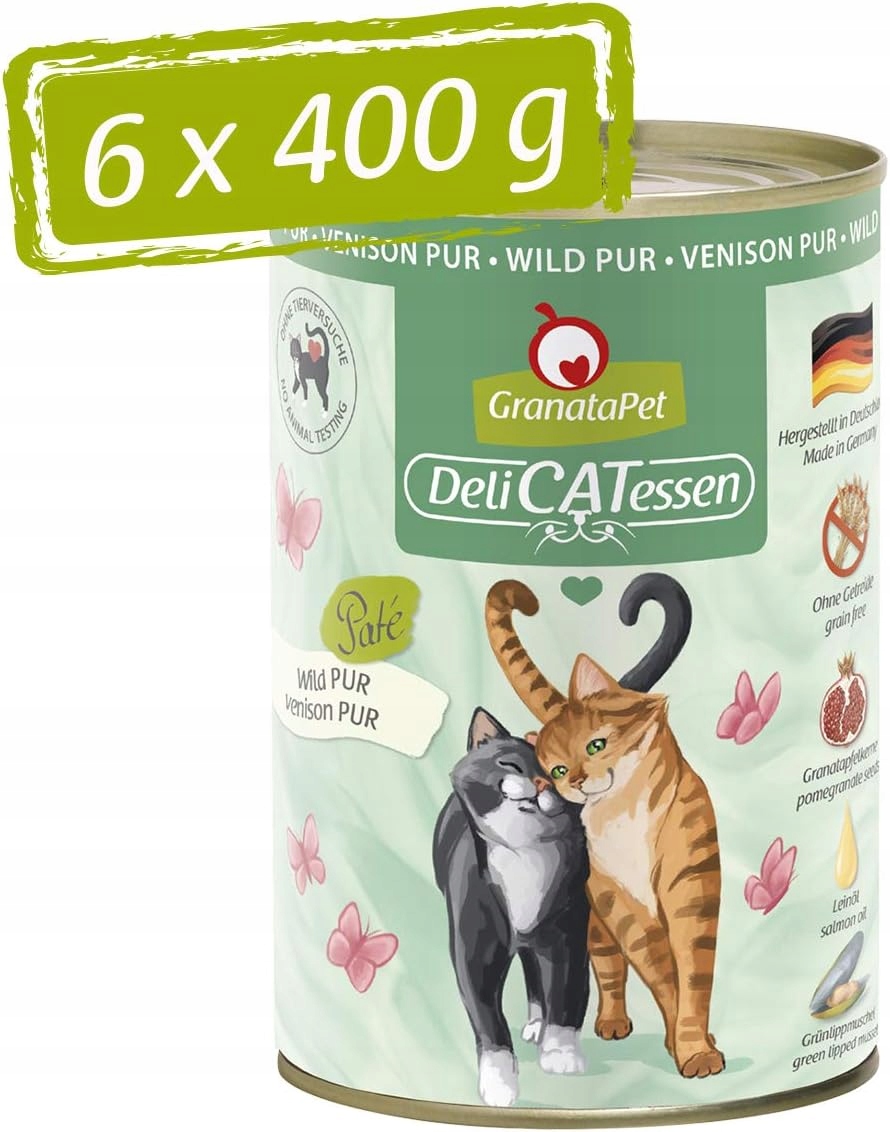 Levně GranataPet Krmivo pro kočky Dospělý Zvěřina Pate Granát Omulek Bezobilný