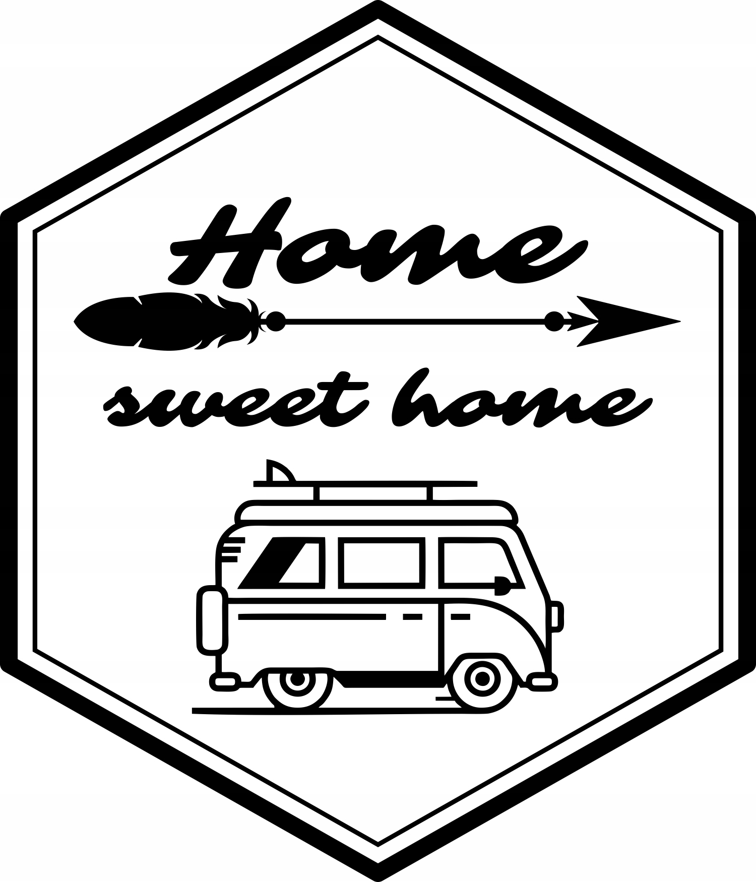 

Naklejka kamper Home Sweet Home na Auto 70 cm