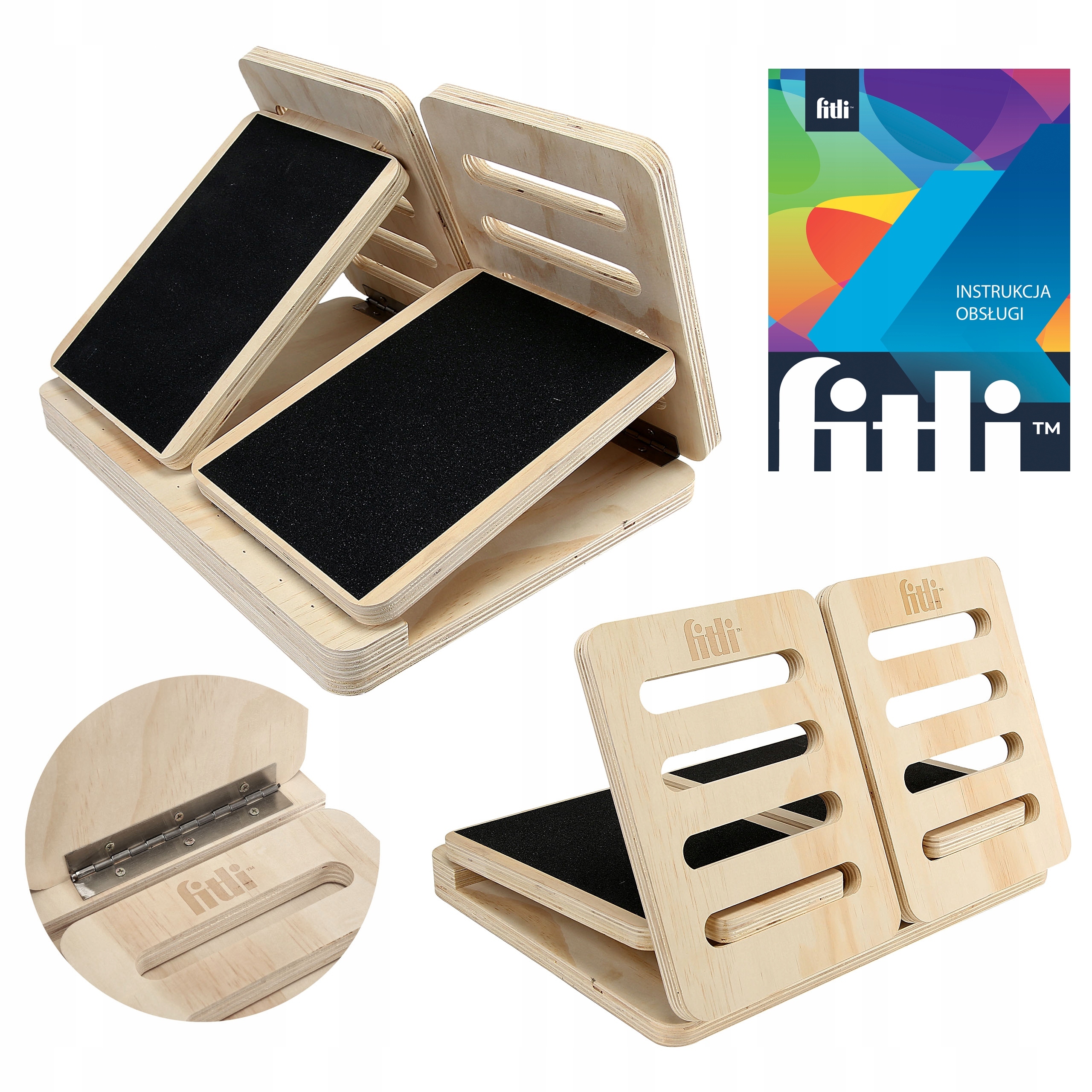 Drewniana Platforma Do Rozciągania Do Ćwiczeń Łydek Regulowana Slant Board