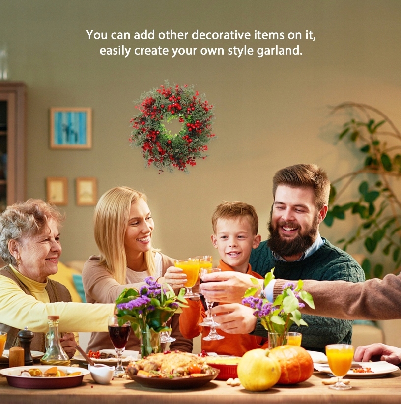 1pc Boże narodzenie wieniec Wieniec drzwi przednie Marka inna