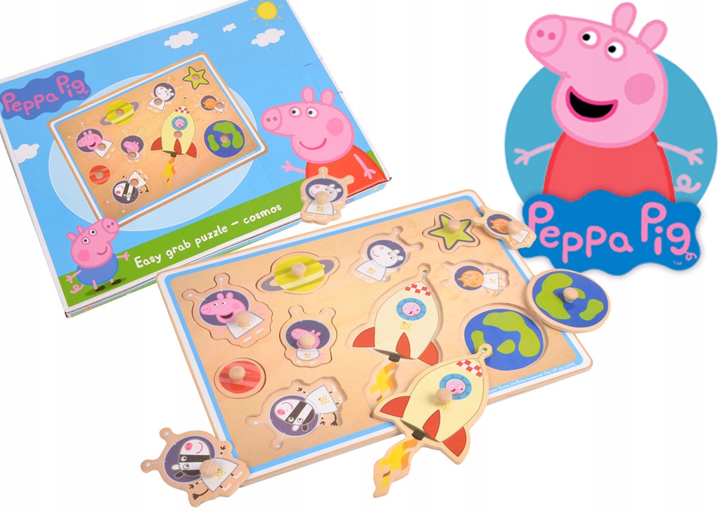 

Świnka Peppa puzzle układanka drewniana edukacyjna