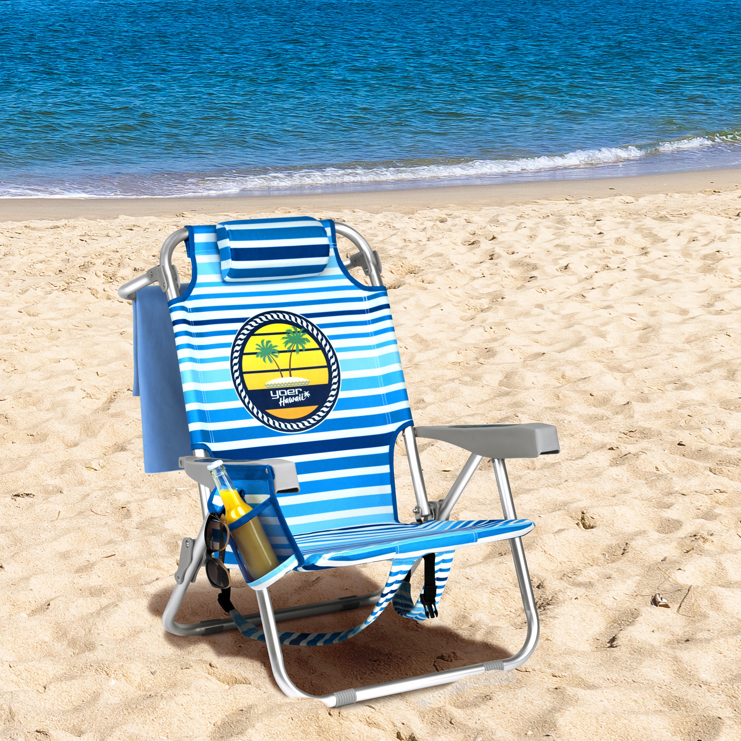 Krzesło PLAŻOWE turystyczne Leżak Yoer 4w1+LODÓWKA Marka Yoer