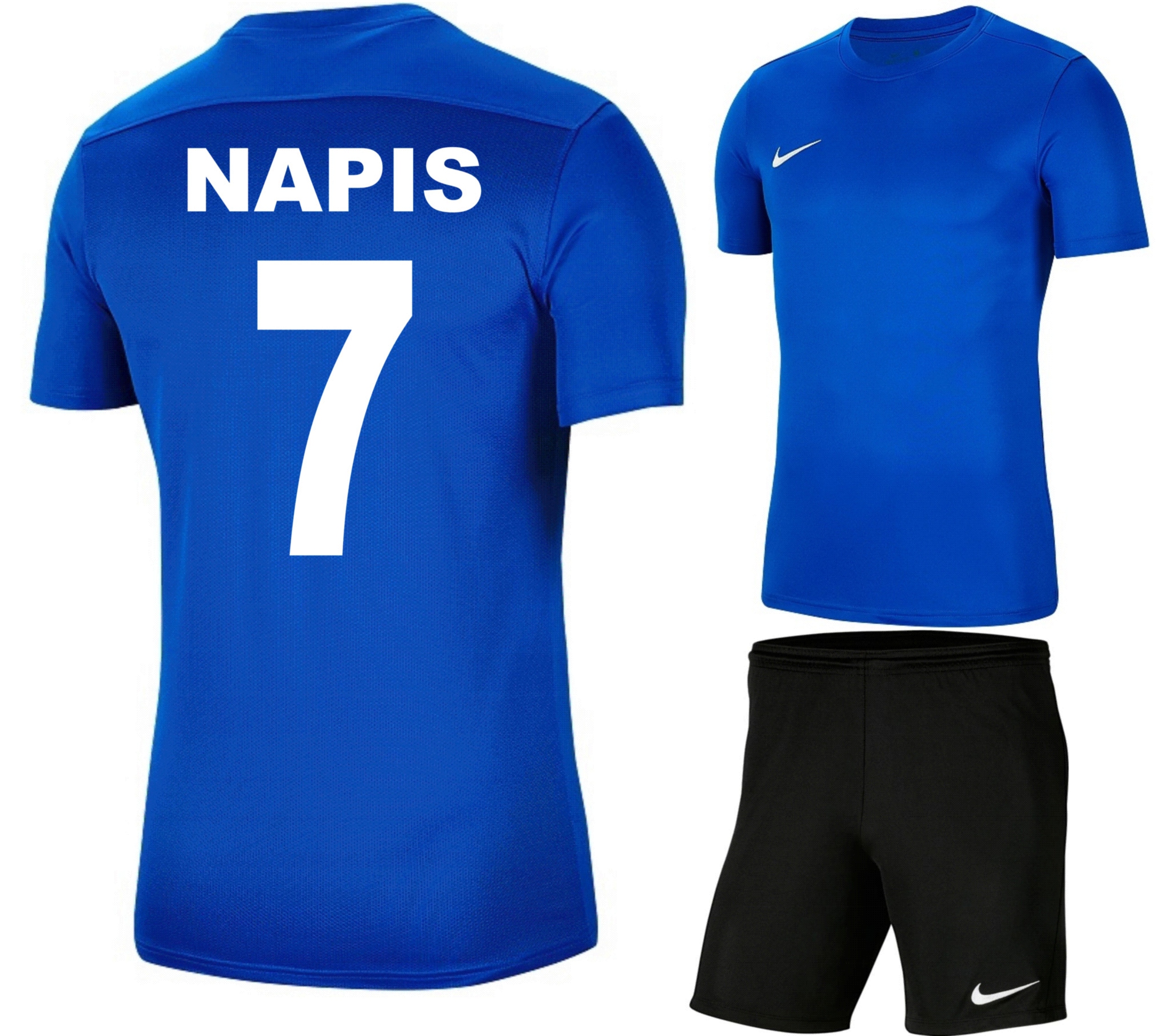 Nike komplet strój piłkarski z NADRUKIEM M męski