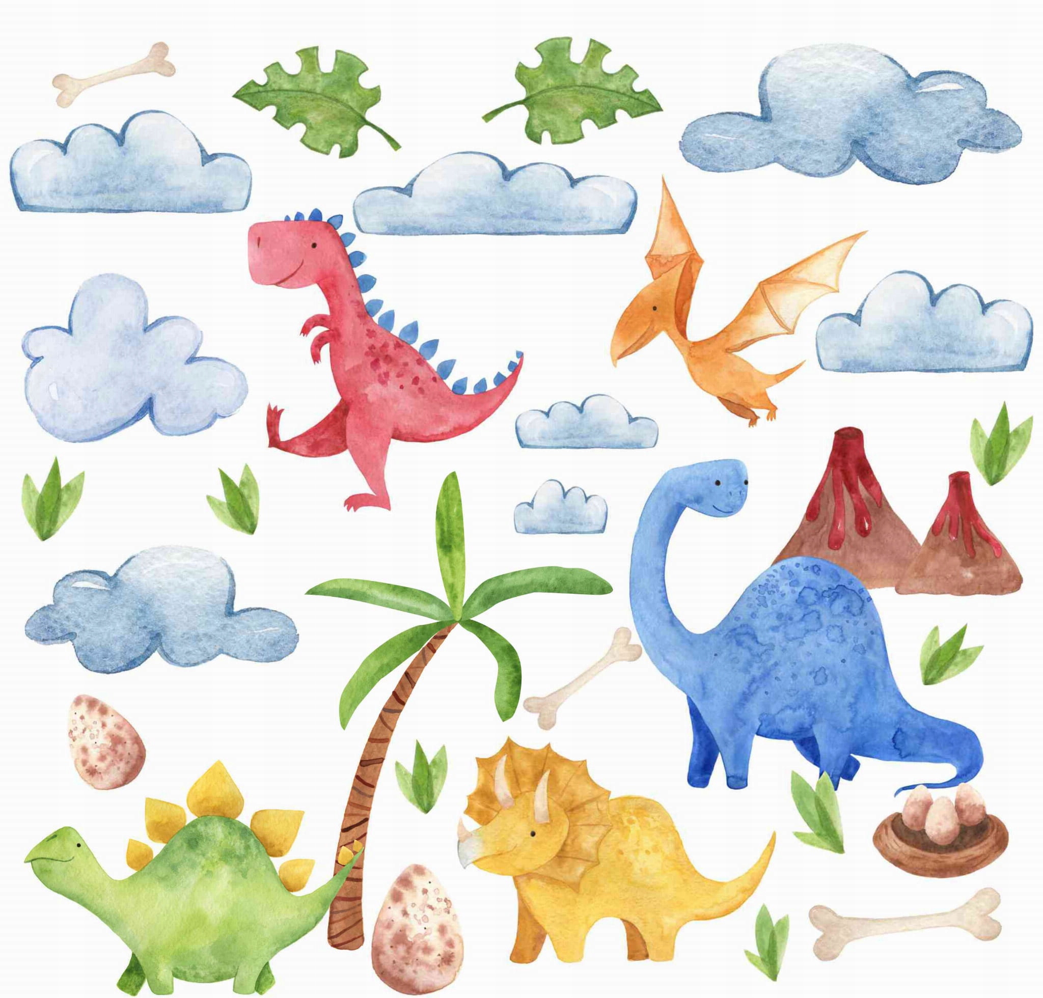 

Duże naklejki na ścianę kolorowe Dinozaury